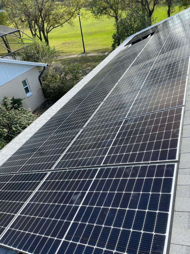 Solar panel roofing project